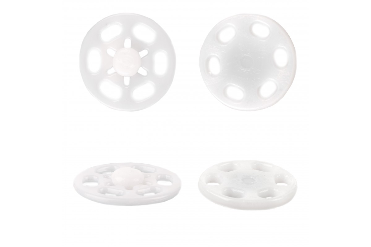 Кнопки пришивные пластик шир.18 мм арт.R881-2 цв.прозрачный уп.24 шт