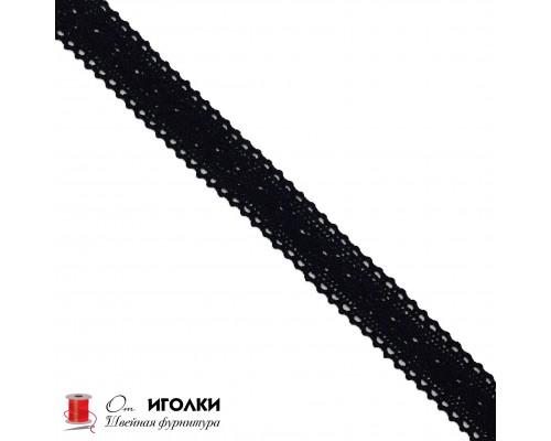 Кружево вязаное хлопковое шир.2,3 см арт.5749-5-3 цв.черный уп.91 м