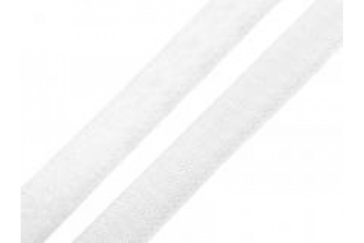 Липучка пришивная шир.2,5 см (25 мм) арт.3571 цв.белый уп.25 м